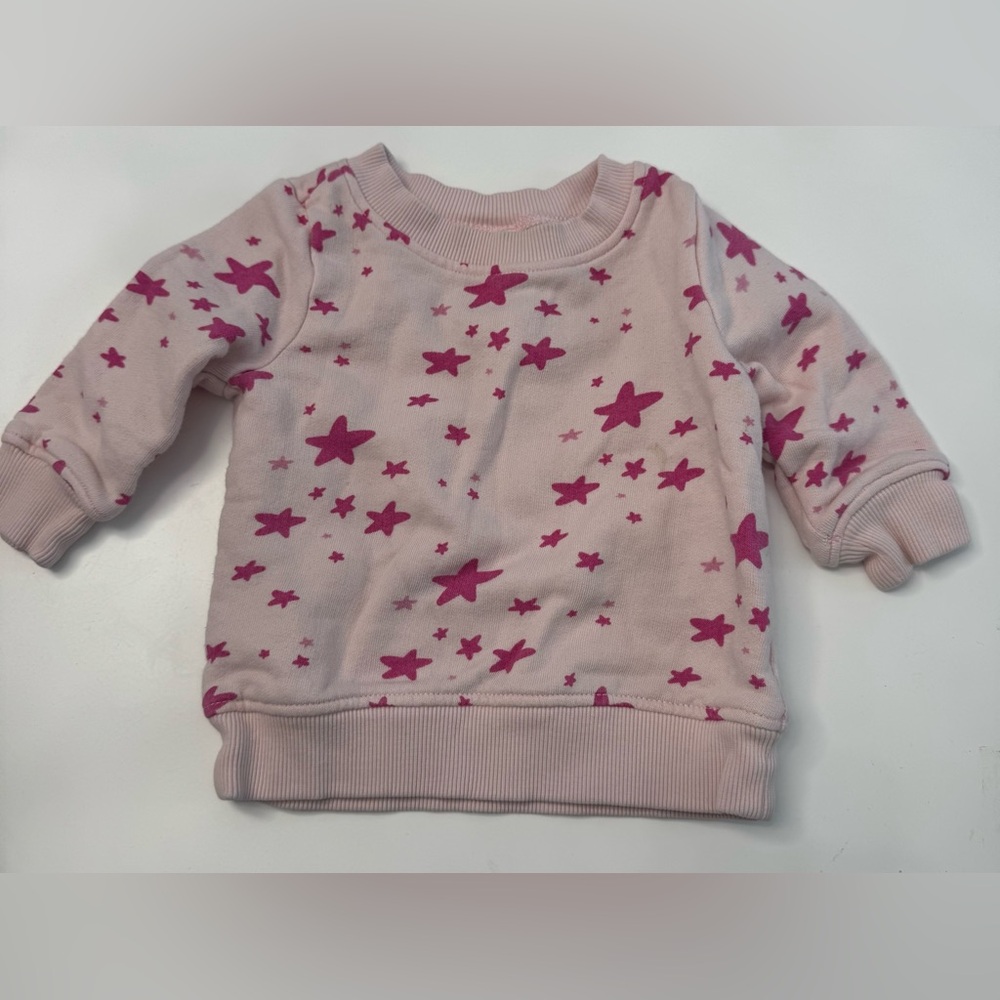 Charming Pink Star Kids Sweatshirt